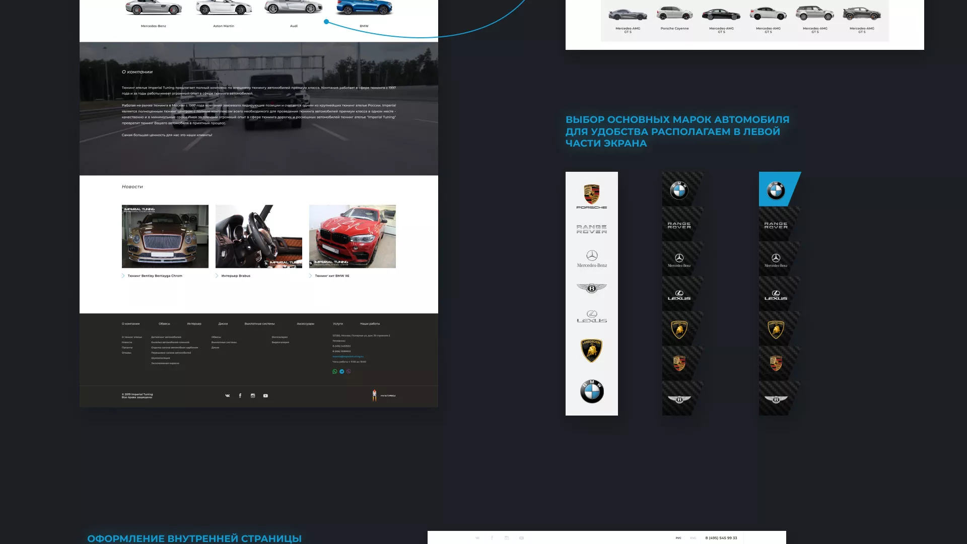 Создание сайта тюнинг-ателье «Imperial Tuning» в Называевске