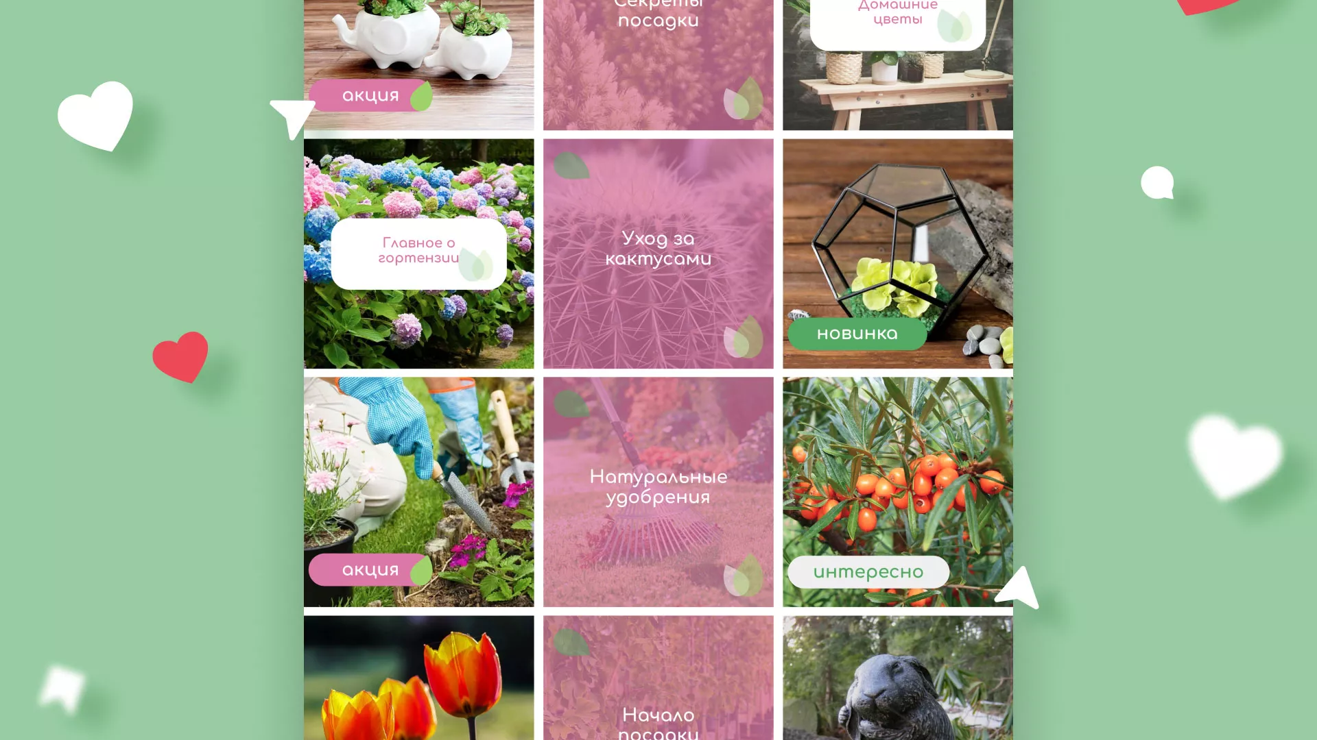 Разработка оформления профиля Instagram для магазина «Floraint» в Называевске