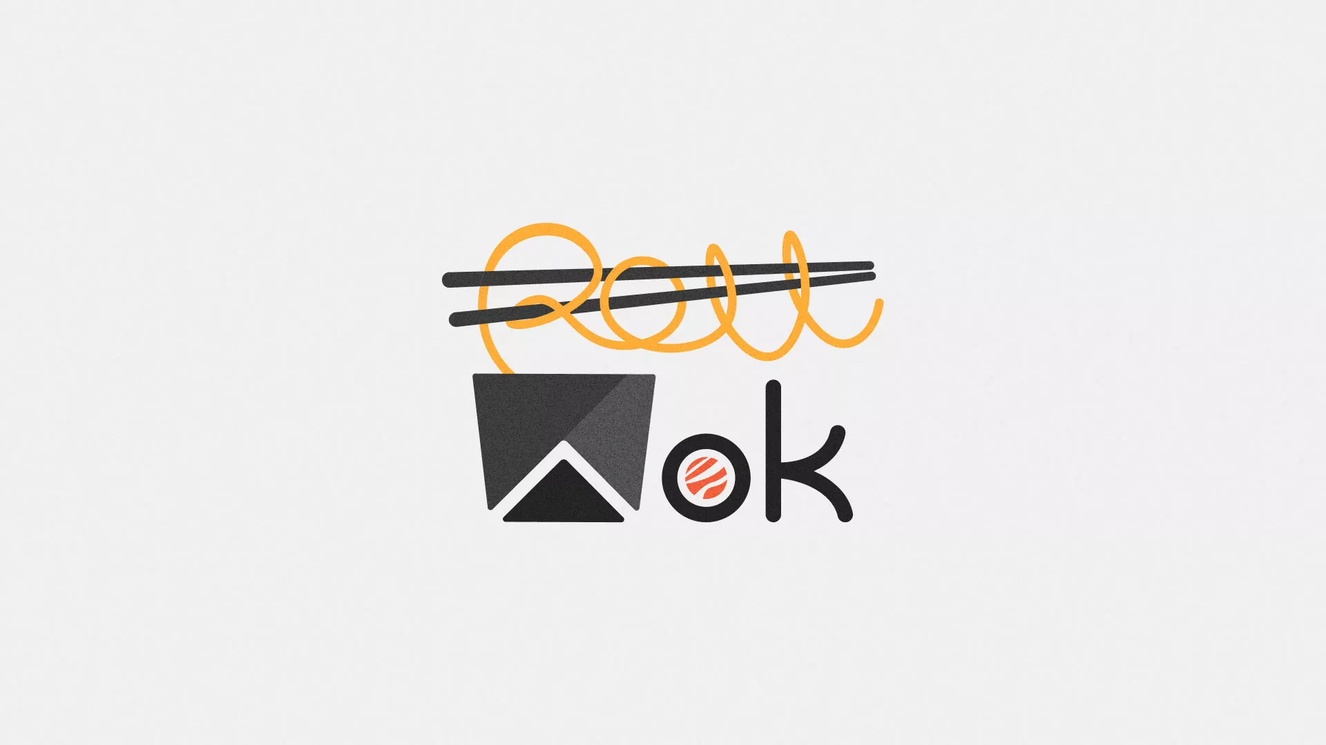 Разработка логотипа суши-бара «Roll Wok Club» в Называевске